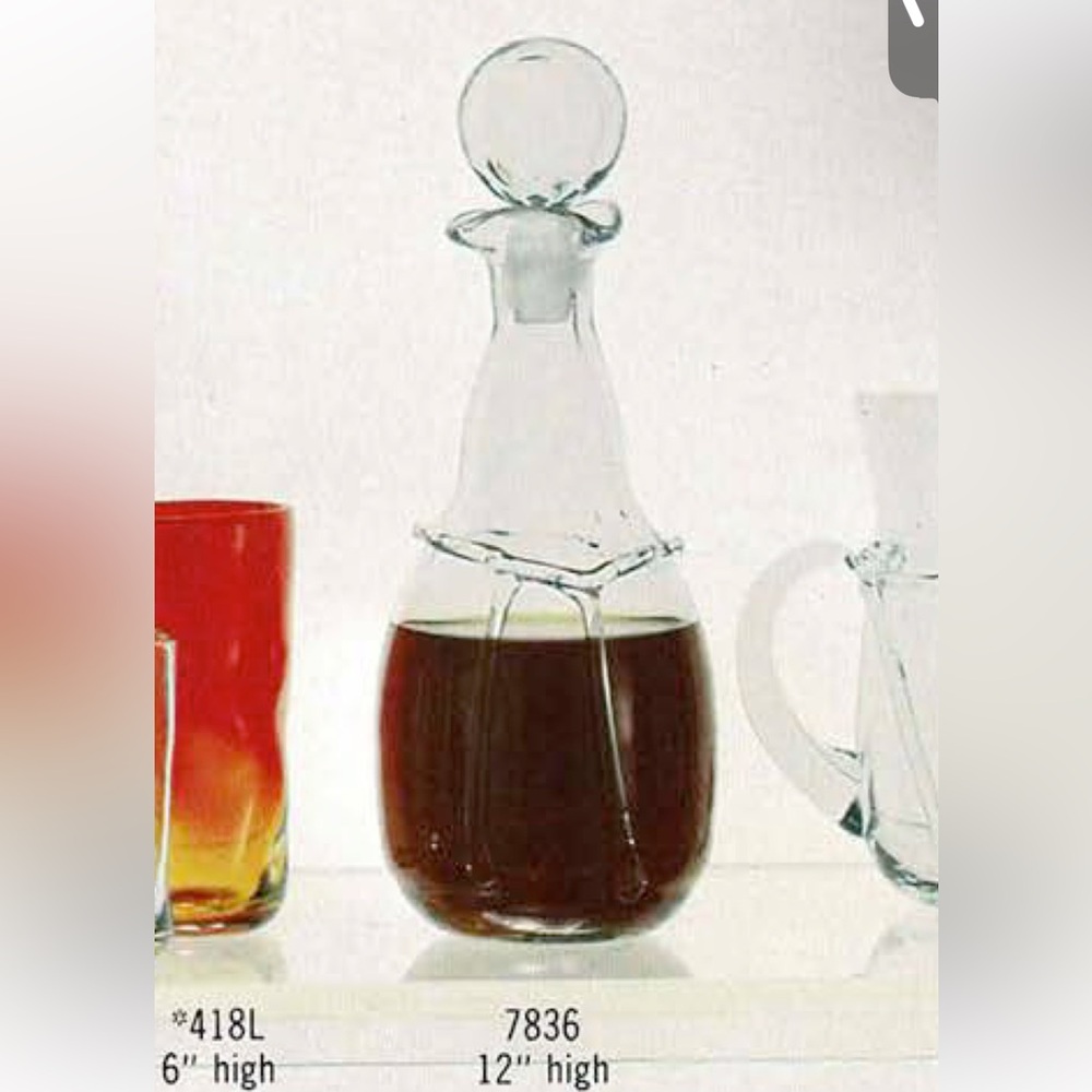Blenko glass specialty line Emporium decanter 7836 stopper color wheat - Picture 7 of 7